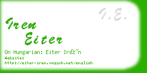 iren eiter business card